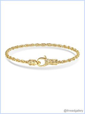 3mm 14K Gold Filled Twisted Rope Chain Bracelet Unisex
